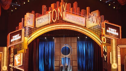 A general view onstage during the Annual Tony Awards held at Radio City Music Hall in New York City.
