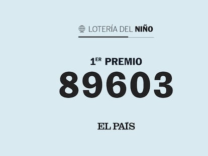 El 89603, primer premio de la Lotería del Niño 2023