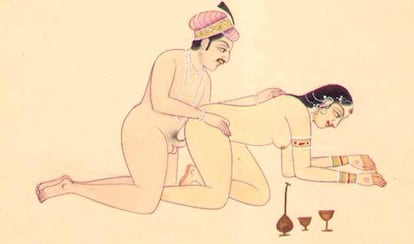 Esta, también del 'Kamasutra', es la que ahora llamamos estilo perrito / a cuatro patas / doggy style.