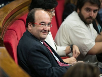 Miquel Iceta avui al Parlament.