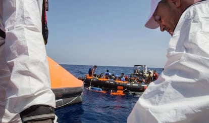 Supervivents del naufragi al Mediterrani aquest dimecres.