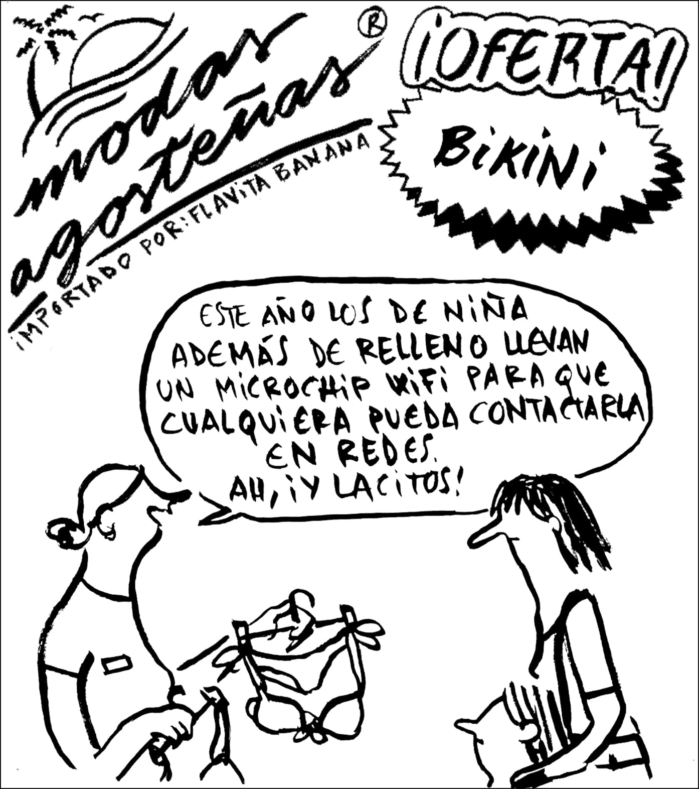 Moda agosteña de Flavita Banana: el bikini