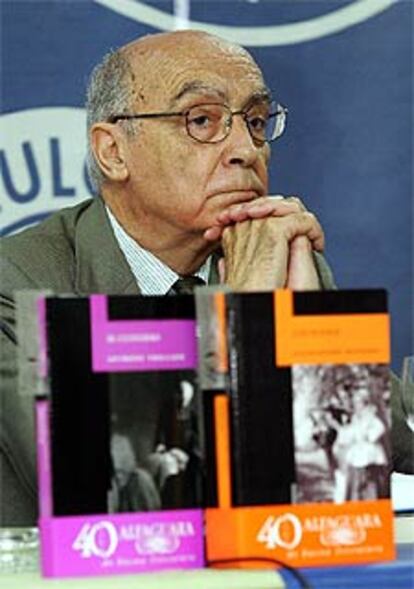 José Saramago, ayer en Madrid.