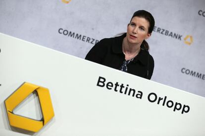 Bettina Orlopp, nombrada consejera delegada de Commerzbank, durante una conferencia en 2020