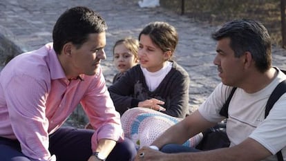 David Miliband, en septiembre en la isla griega de Lesbos.