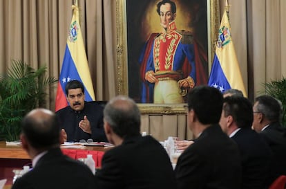 El presidente de Venezuela, Nicolás Maduro, durante un acto el 18 de julio.