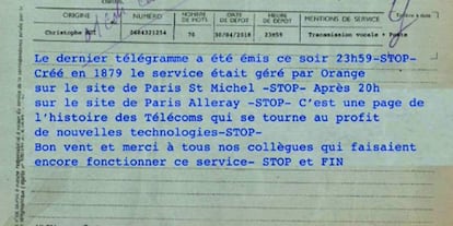 Francia ha puesto fin a su servicio de telegramas que existía desde 1879