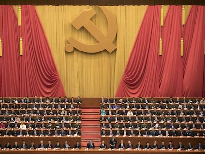 O presidente Xi Jinping durante a inauguração do Congresso do Partido Comunista Chinês.