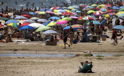 Malvarrosa beach in Valencia on Saturday.