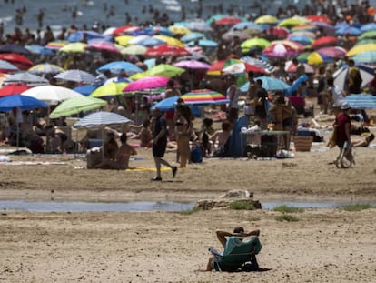 Malvarrosa beach in Valencia on Saturday.