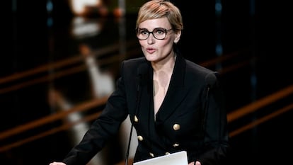 Judith Godrèche, en su discurso en los premios César en el teatro Olympia en París.