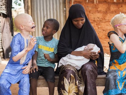 Parte de la familia de Mafanta Cissé.