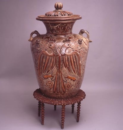 Eine Art Vase, die in Mexiko hergestellt wird.