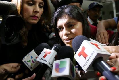 Dorotea Garc&iacute;a, a su llegada a M&eacute;xico