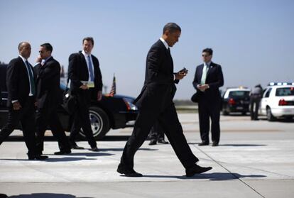 El presidente Obama llega a Ohio, este miércoles.