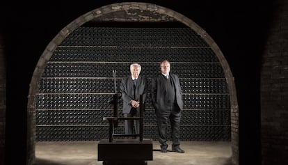 Josep Ferrer, president d'honor, i Josep Lluís Bonet, president de Freixenet.