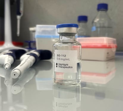 Fiala del farmaco sperimentale spagnolo BO-112.