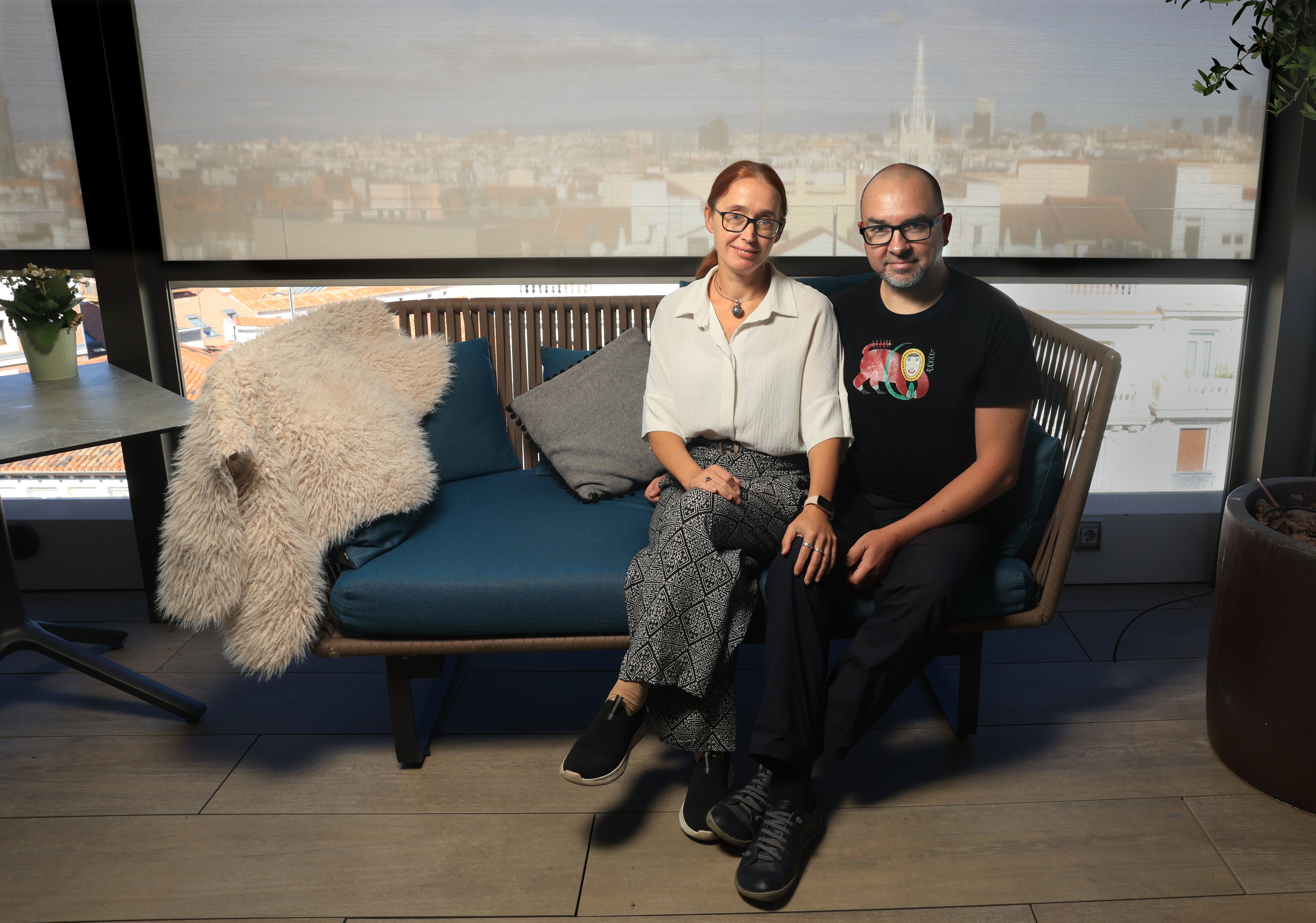 Yermolenko y Ogárkova, el martes en Madrid.