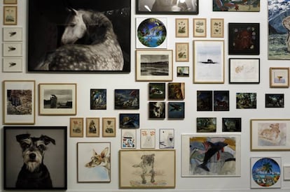 Varias obras de la muestra Animalista,que se puede ver en La Casa Encendida.