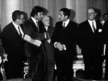 Firma del acuerdo econ&oacute;mico del pacto de la Moncloa.