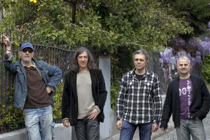 De izquierda a derecha, Cuco Lisicic, Gerard Quintana, Josep Thió y Pep Bosch, ayer.