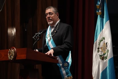 Bernardo Arévalo ha tomado posesión como presidente de Guatemala ante el Congreso de la República, en Ciudad de Guatemala (Guatemala), el 15 de enero de 2024.