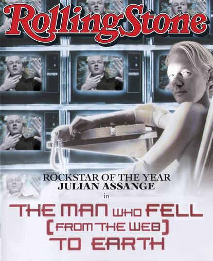 La edición italiana de <i>Rolling Stone</i> ha otorgado al fundador y director de WikiLeaks, Julian Assange, el premio a la Estrella del Rock del año, un galardón que concede a una personalidad que destaque por su "carácter y temperamento rock & roll". La revista dedicará al ganador del premio la portada del primer número del año, que saldrá a la venta el próximo 29 de diciembre, y en la que Assange aparece emulando a David Bowie en la película <i>El hombre que cayó a la tierra</i> (1976). "El rock informático de Assange será el que llevaremos con alegría durante el 2011. Es el ángel exterminador de cada secreto del poder. Es un icono como Che Guevara en las camisetas, como Mao para Andy Warhol. Es el jefe pop del fin de la diplomacia y de la seguridad imperial. Assange es la verdadera estrella del rock & roll de los Años Tresmil", afirman los responsables de la revista en un comunicado.