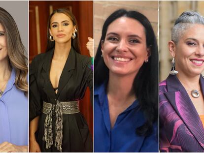 Paloma valencia, María Fernanda Carrascal, María del Mar Pizarro y María José Pizarro, senadoras de diferentes partidos políticos.