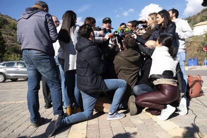 Bernardo Moltó, who is leading the search for Julen, making statements to the media on Wednesday.