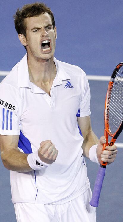 Andy Murray festeja el triunfo sobre Cilic.