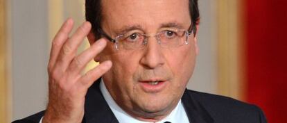 François Hollande, ayer en el Elíseo.