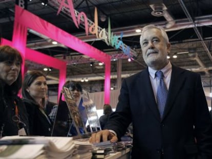 José Antonio Griñán y Rafael Rodríguez, el miércoles en Fitur.