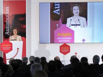 Luisa Fernanda Rudi, durante su intervención en Bilbao.