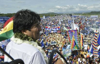 Morales, hace unos días en Chimore. 