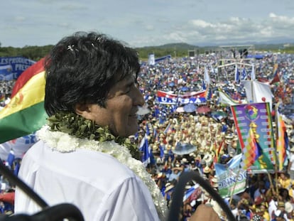 Morales, hace unos días en Chimore. 