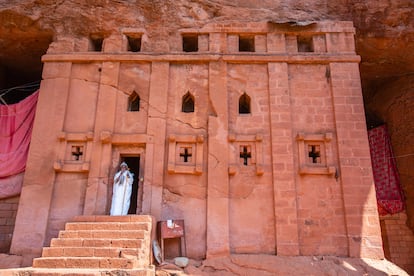 Biete Abba Libanos es una iglesia ortodoxa monolítica subterránea excavada en la roca ubicada en Lalibela, Etiopía. 