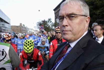 Pat McQuaid, presidente de la UCI, durante el pasado Mundial de Copenhague.
