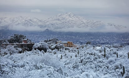 Tucson, en Arizona, cubiertas de nieve