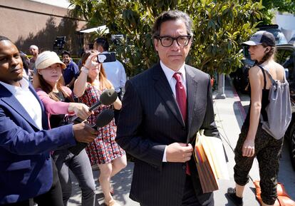 Mathew Rosengart, el nuevo abogado de Britney Spears, a la salida de la corte de Los Ángeles, California, el 14 de julio de 2021.