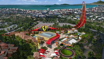 Maqueta de Ferrari Land.