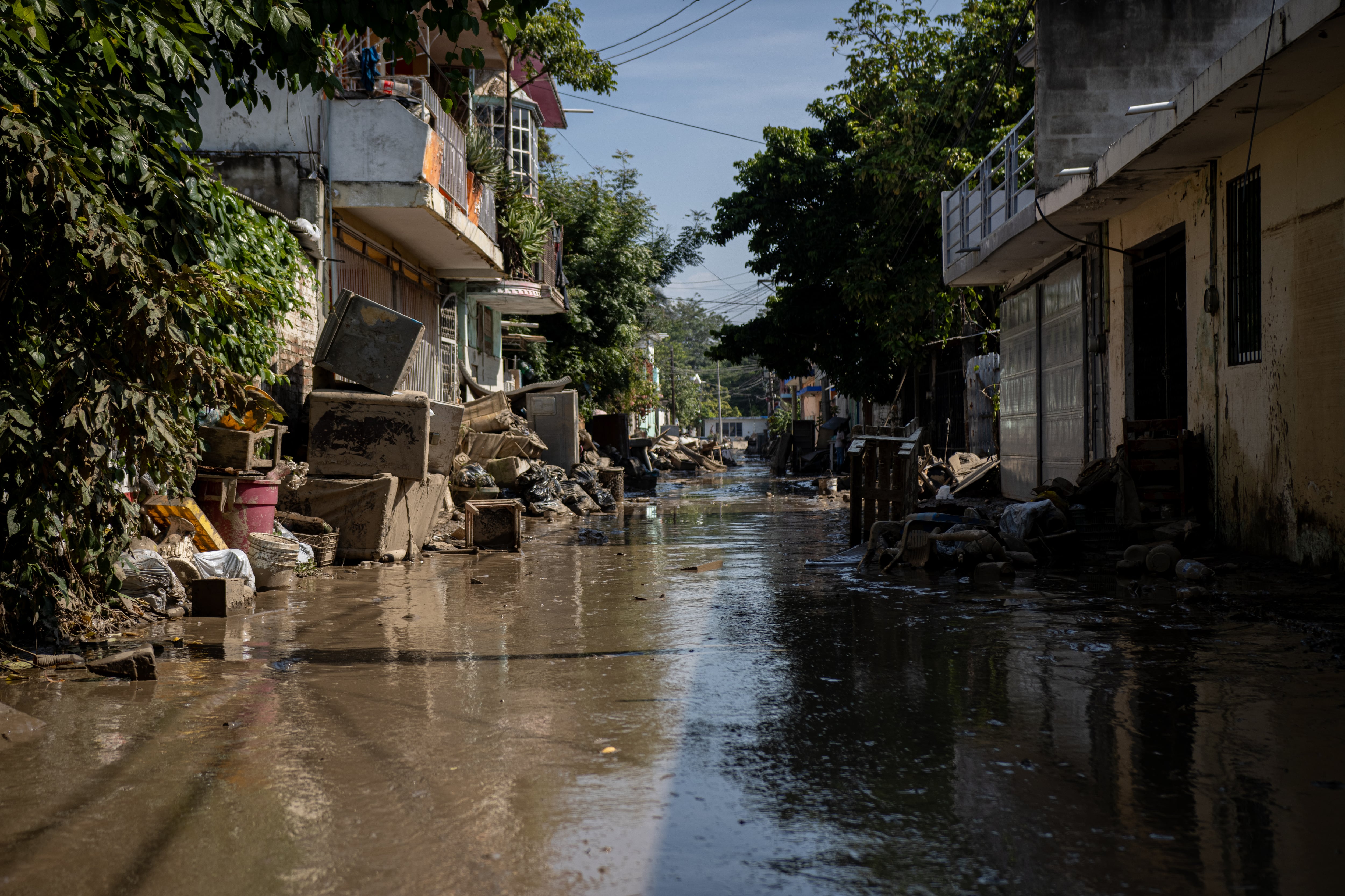 Inundaciones en Poza Rica, Veracruz, el 16 de octubre de 2025. 
