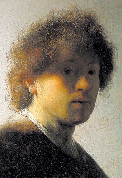 Autorretrato de Rembrandt joven (1628).