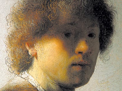 Autorretrato de Rembrandt joven (1628).