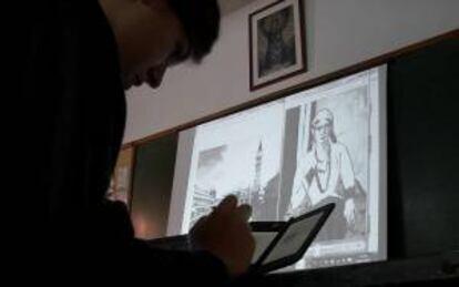 Fotografía facilitada por Nintendo del instituto de secundaria Sierra Minera de La Unión (Murcia), que ha resultado ganador del premio de innovación educativa "Aquí Pintamos Todos" del Museo Thyssen.