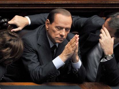 Silvio Berlusconi en el Parlamento italiano. 