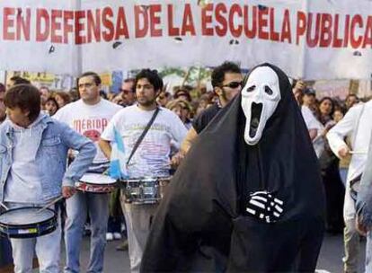 Protesta de profesores y estudiantes argentinos en Buenos Aires, en agosto pasado.