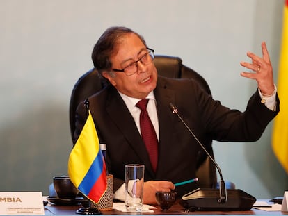 El presidente colombiano, Gustavo Petro, participa en la inauguración de la Conferencia Internacional sobre Venezuela.