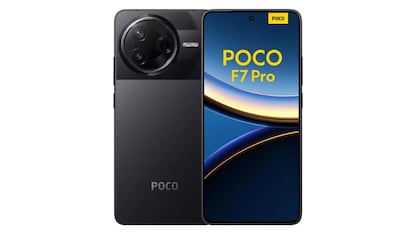 Vista del teléfono Poco F7 Pro.