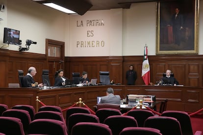 Sesión en el pleno de la Suprema Corte de Justicia de la Nación, en julio 2024.