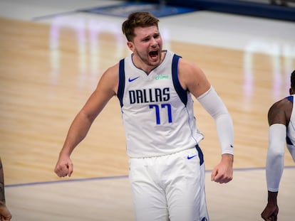 Dec 17, 2020; Dallas, Texas, USA; Dallas Mavericks guard Luka Doncic (77) in action during the game between the Dallas Mavericks and the Minnesota Timberwolves at the American Airlines Center. Mandatory Credit: Jerome Miron-USA TODAY Sports